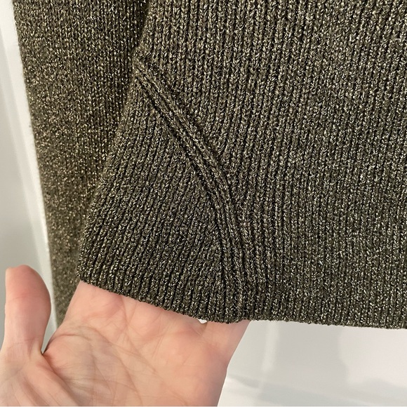 STAUD Cerro Metallic Ribbed-Knit Bustier Top Large.      13 - Picture 5 of 8